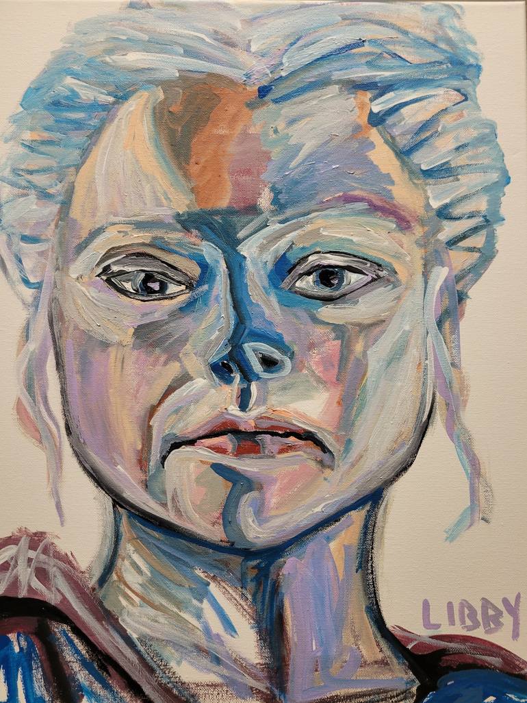 Original Portraiture People Painting by Lisa Libby