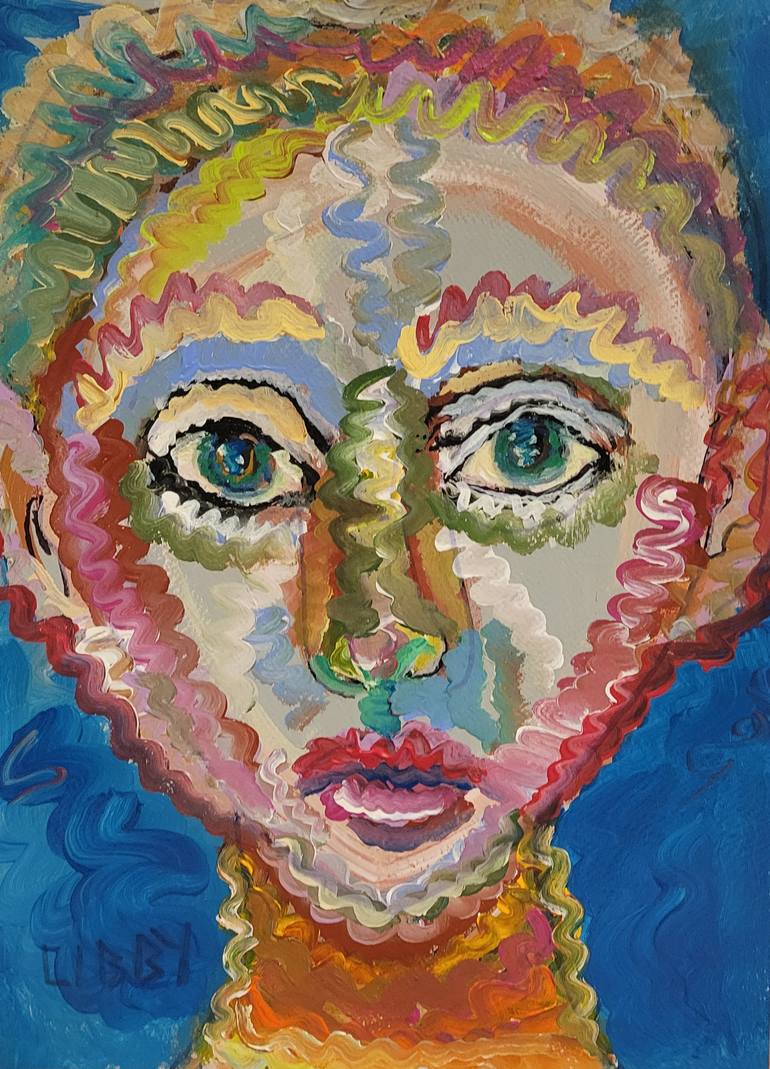 Original Post-impressionism Abstract Painting by Lisa Libby