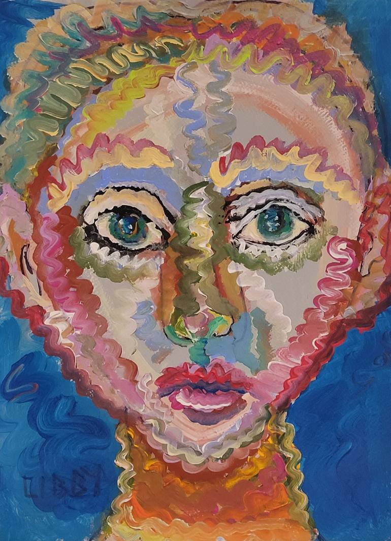 Original Post-impressionism Abstract Painting by Lisa Libby
