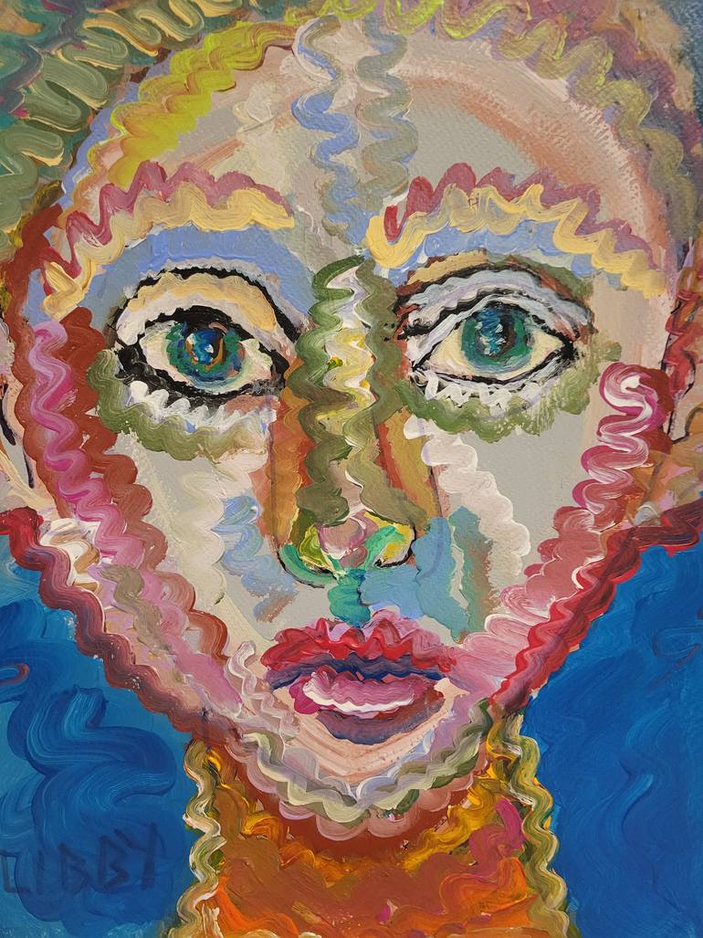Original Post-impressionism Abstract Painting by Lisa Libby