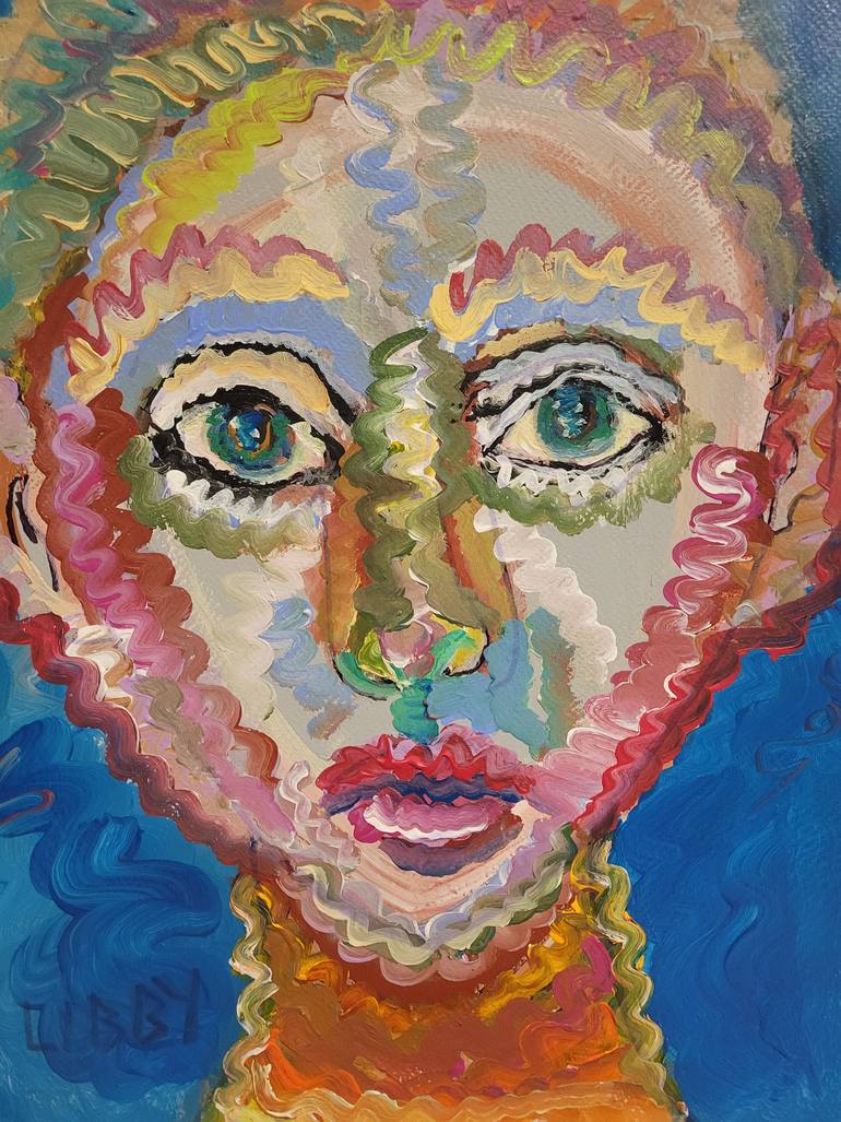 Original Post-impressionism Abstract Painting by Lisa Libby
