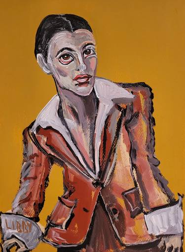 Original Post-impressionism People Painting by Lisa Libby