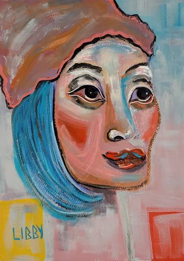Original Post-impressionism People Painting by Lisa Libby