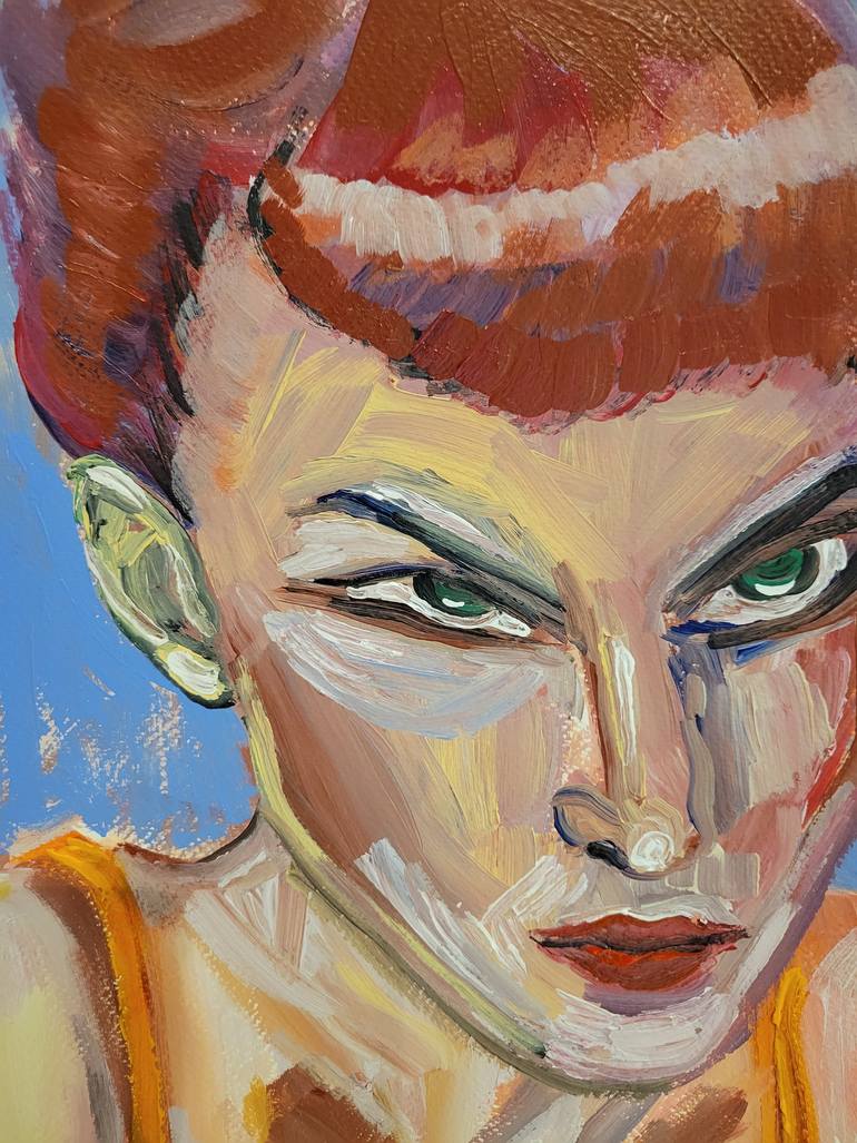 Original Post-impressionism Women Painting by Lisa Libby