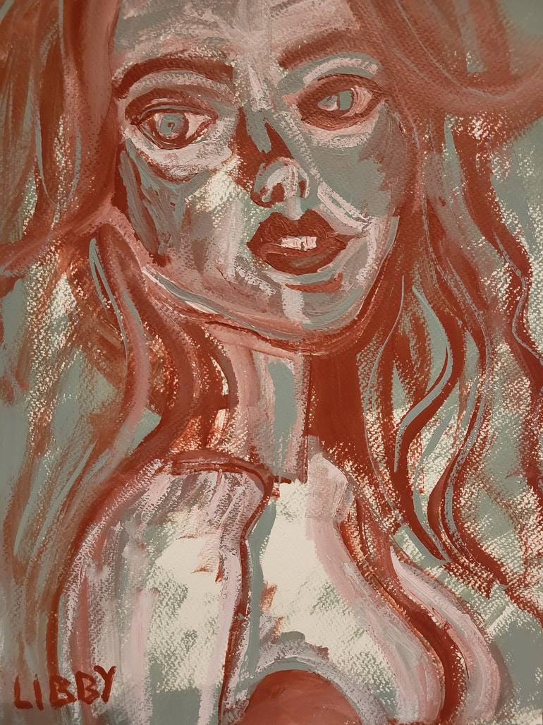 Original Abstract Expressionism People Painting by Lisa Libby