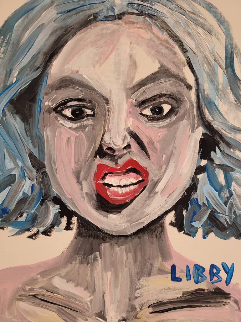 Original Abstract Women Painting by Lisa Libby