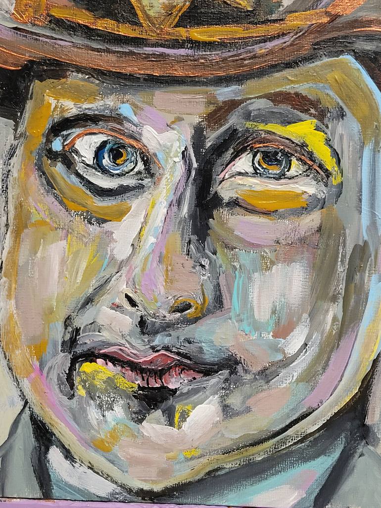 Original Abstract Men Painting by Lisa Libby