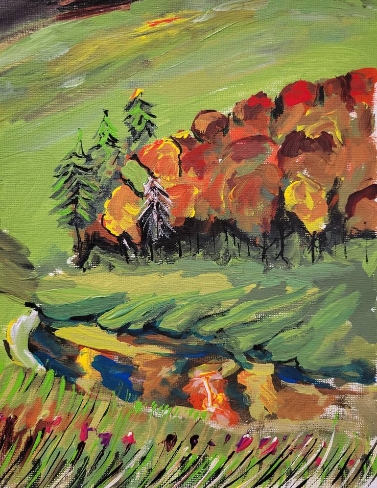 Original Abstract Expressionism Landscape Painting by Lisa Libby