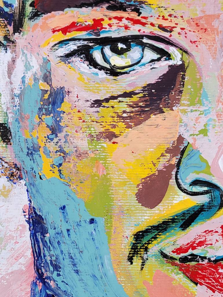 Original Abstract Expressionism Portrait Painting by Lisa Libby