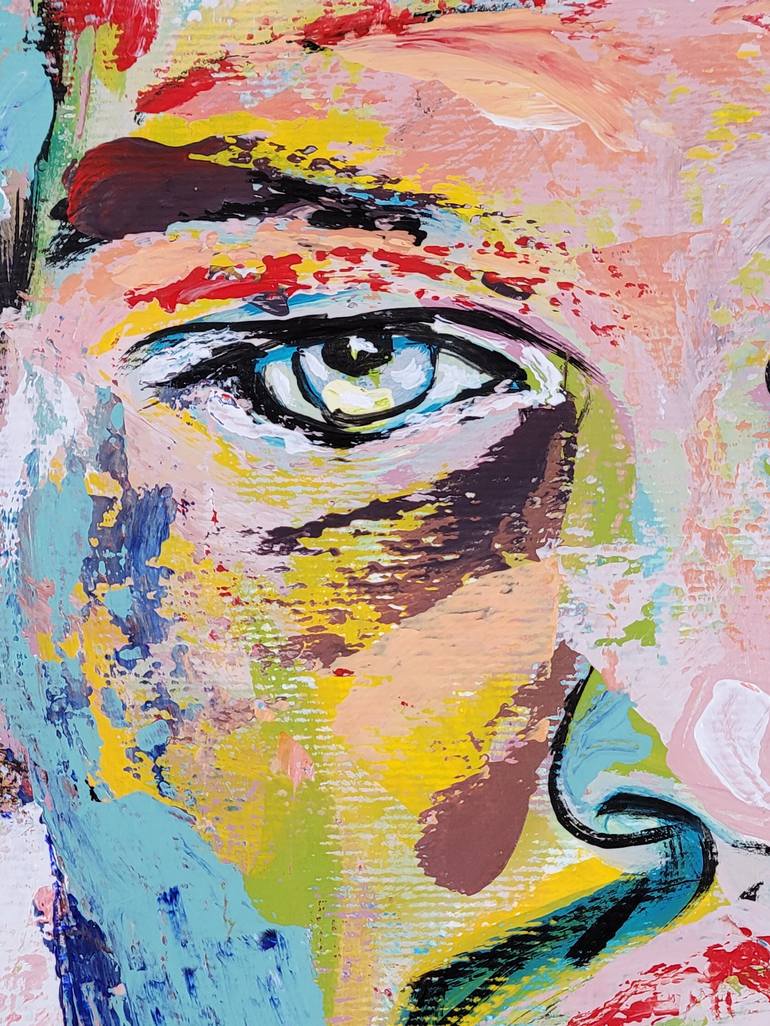 Original Abstract Expressionism Portrait Painting by Lisa Libby