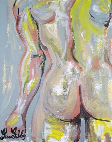 Original Abstract Expressionism Nude Paintings by Lisa Libby