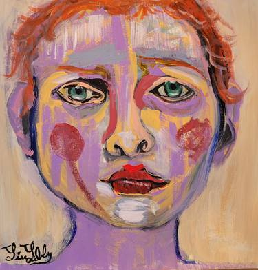 Original Abstract Expressionism Portrait Paintings by Lisa Libby