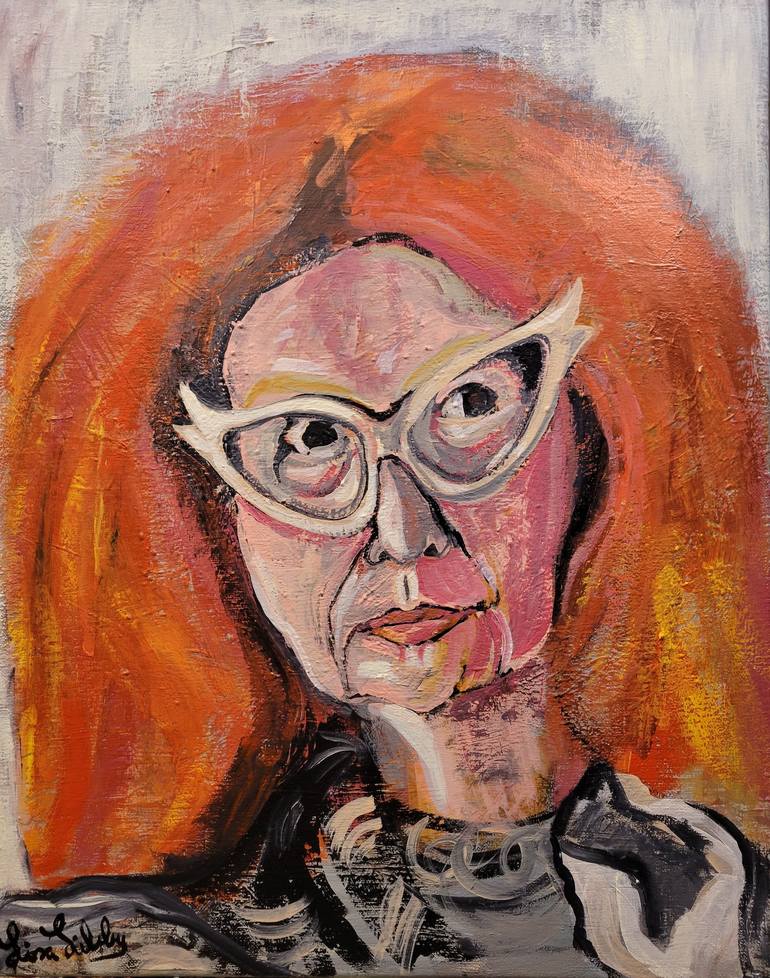 Original Abstract Expressionism Portrait Painting by Lisa Libby