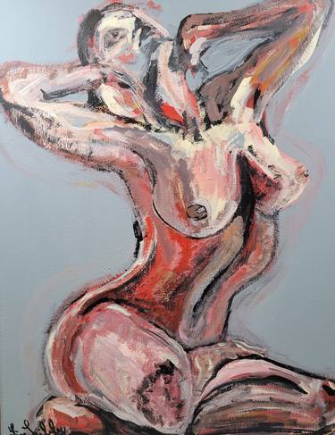 Original Abstract Expressionism Nude Paintings by Lisa Libby