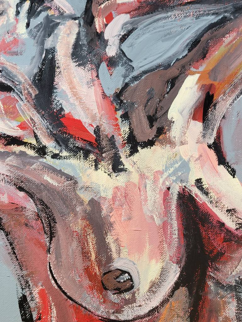 Original Abstract Expressionism Nude Painting by Lisa Libby