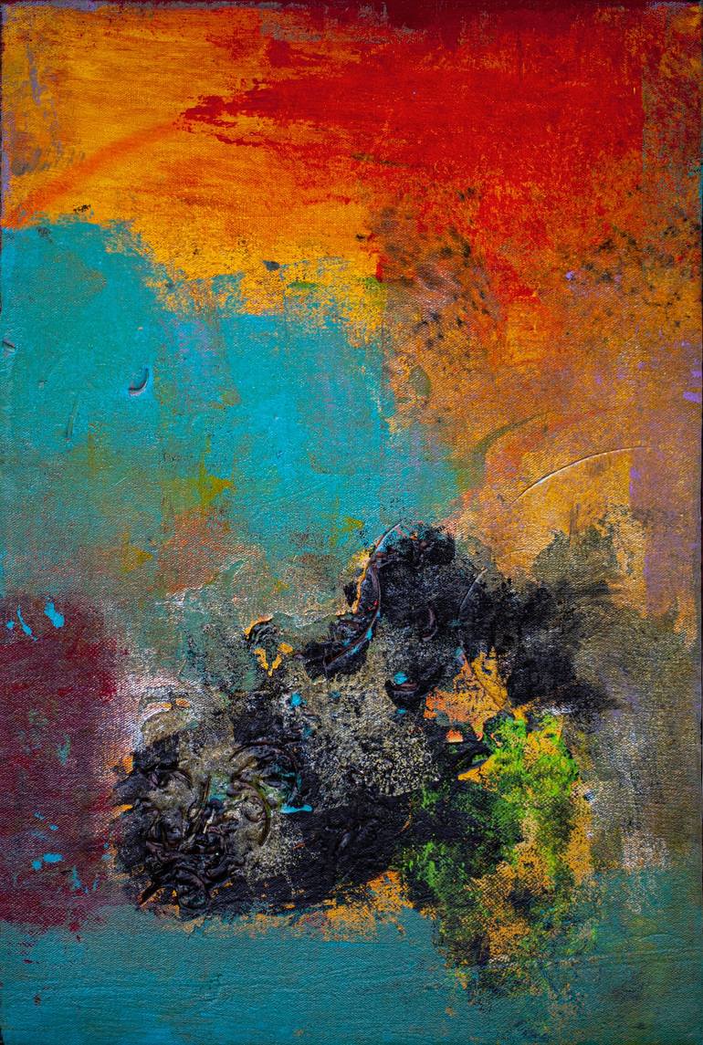 Original Abstract Expressionism Abstract Painting by Samuel Rodriguez
