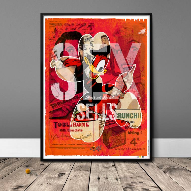 Original Abstract Pop Culture/Celebrity Mixed Media by Ralf Laurenson