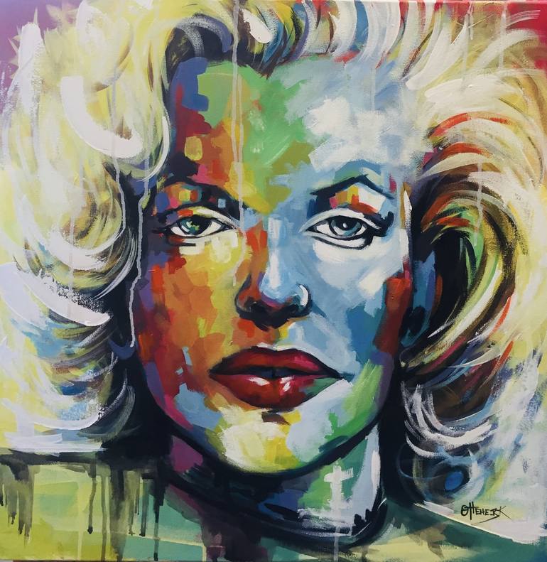 Merilyn Monroe Painting by Emmanuel Kojo Bonsu | Saatchi Art