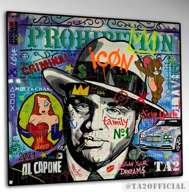 Al Capone, 140x140, acrylic on canvas, canvas on blind frame, streetart, 1500euro thumb
