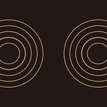 Golden circles | abstract minimal thumb