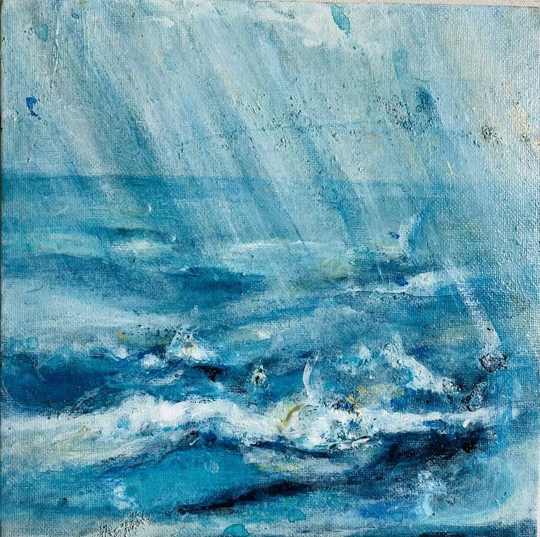 Original Abstract Seascape Painting by Andreja Soleil