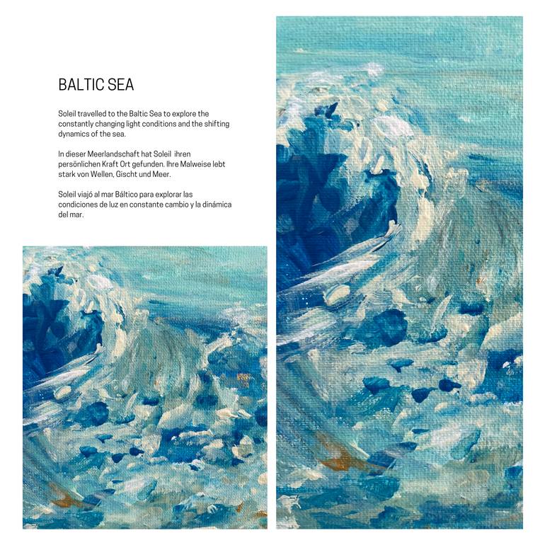 Original Abstract Seascape Painting by Andreja Soleil