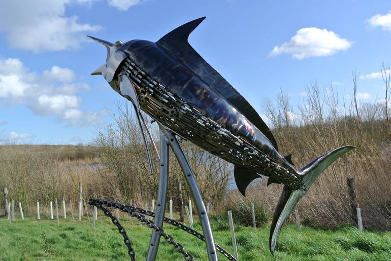Original Abstract Animal Sculpture by Otis Griffith
