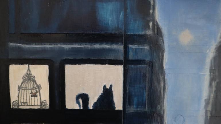 Original Contemporary Cities Painting by Catherin Bennett