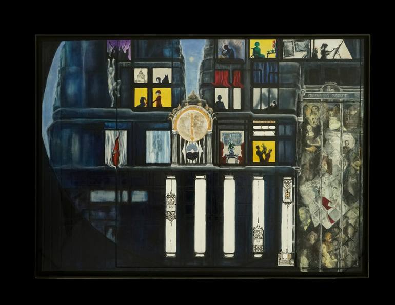 Original Contemporary Cities Painting by Catherin Bennett