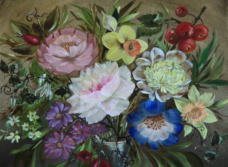 Original Fine Art Still Life Painting by Julia Crystal