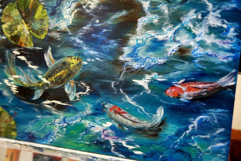 Original Fine Art Fish Painting by Julia Crystal