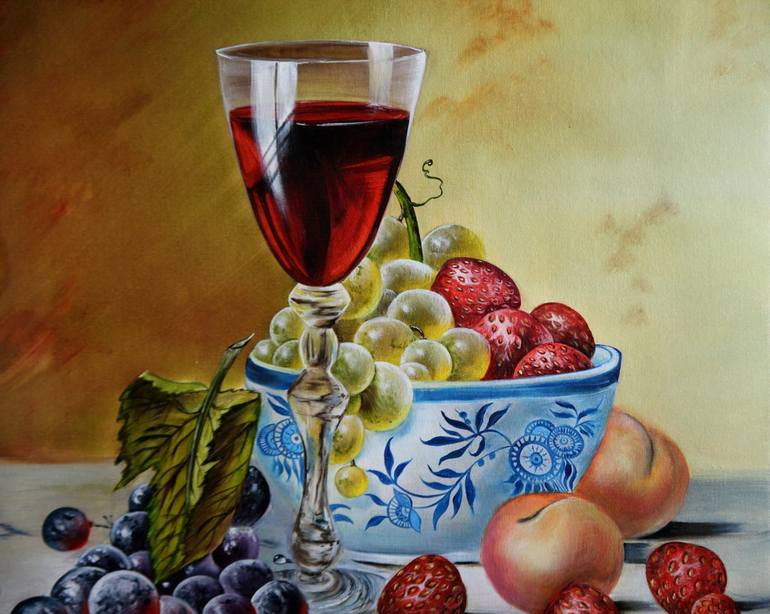 Original Fine Art Still Life Painting by Julia Crystal