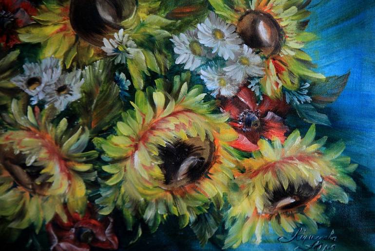 Original Fine Art Floral Painting by Julia Crystal