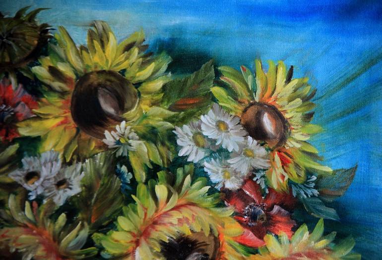 Original Fine Art Floral Painting by Julia Crystal