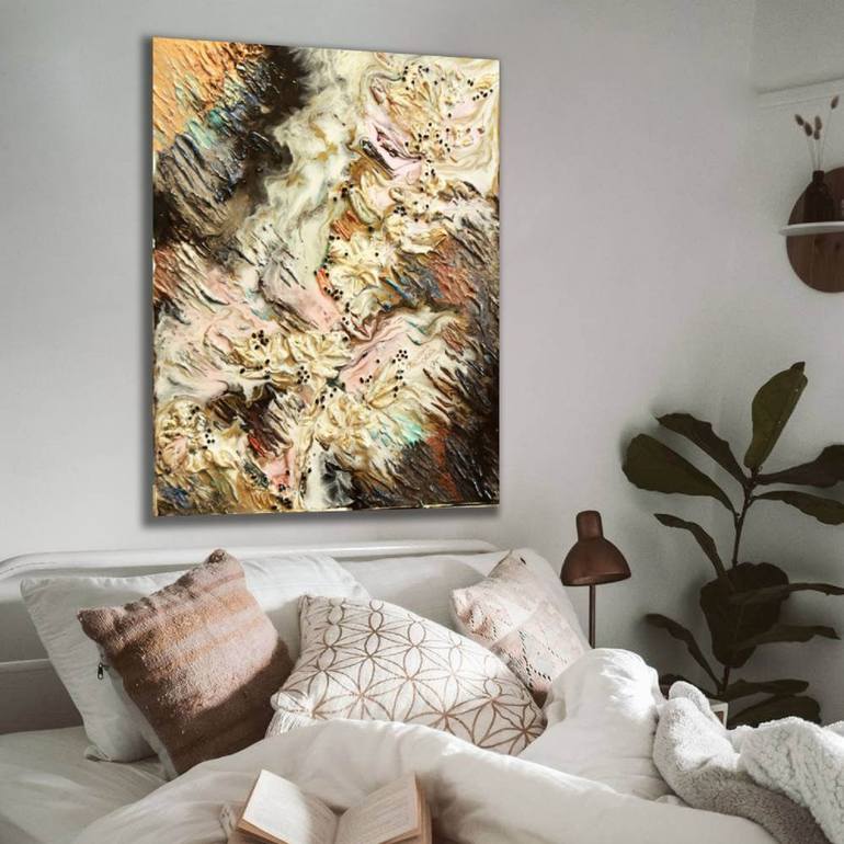 Original Abstract Expressionism Floral Painting by Julia Crystal