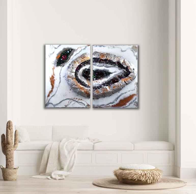 Original Art Deco Abstract Painting by Julia Crystal