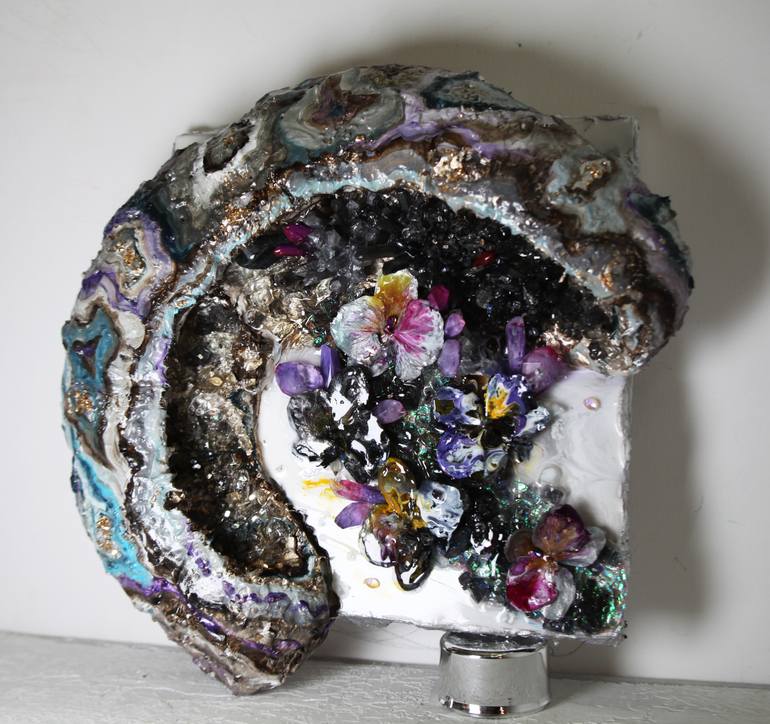 Original Abstract Botanic Painting by Julia Crystal
