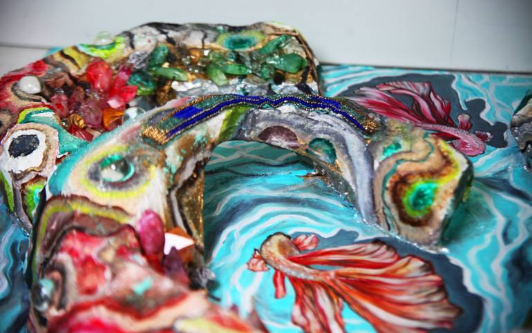 Original Abstract Animal Painting by Julia Crystal