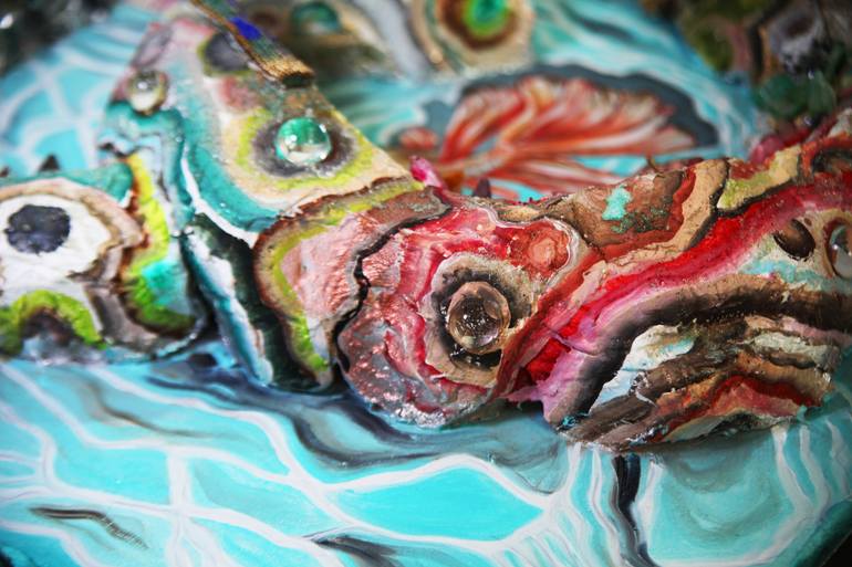 Original Abstract Animal Painting by Julia Crystal