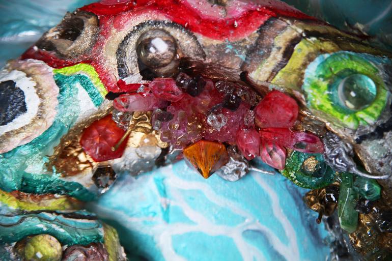 Original Abstract Animal Painting by Julia Crystal