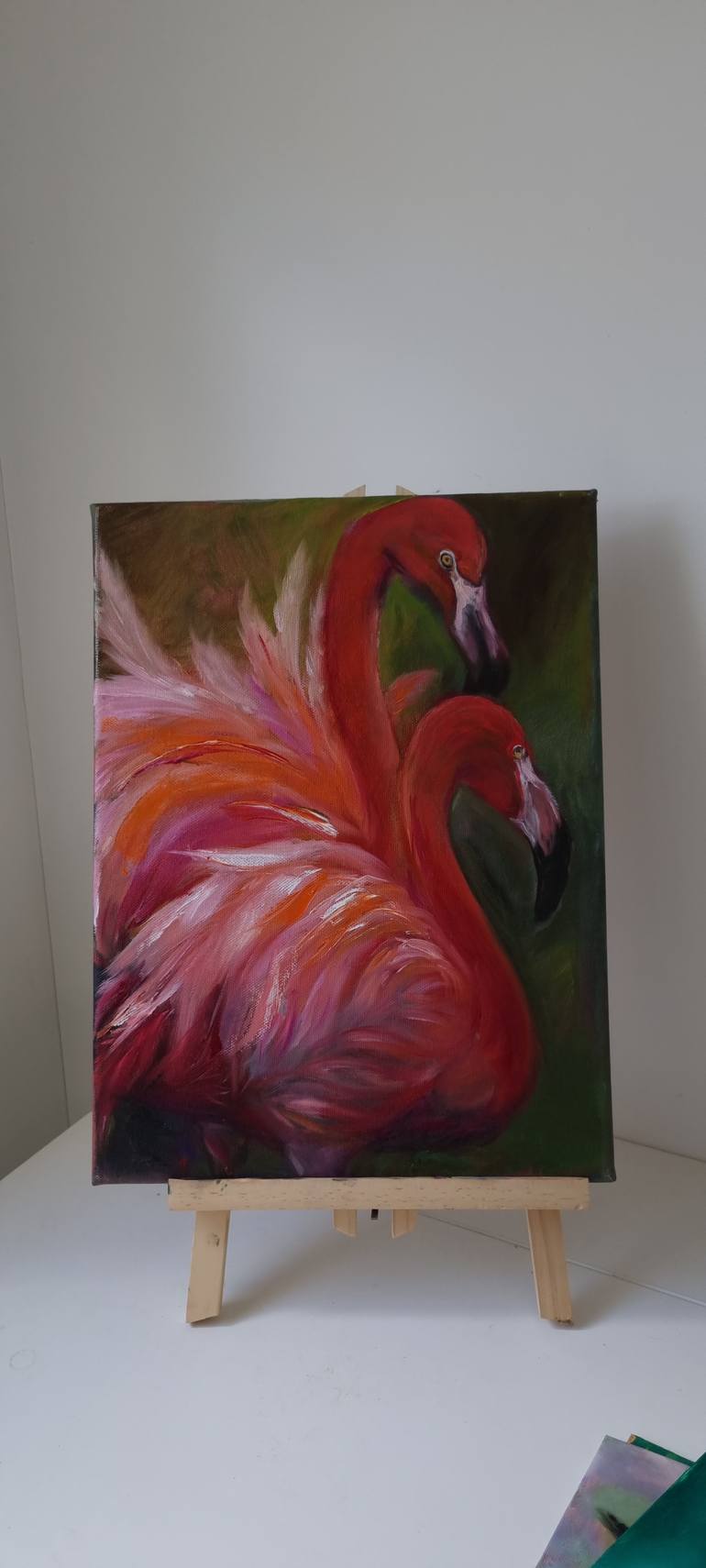 Original Abstract Expressionism Animal Painting by Inara Axelsson Piksa