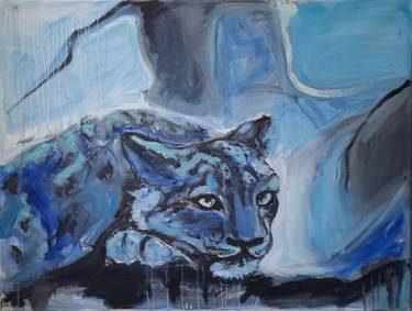 Original Abstract Expressionism Animal Painting by Inara Axelsson Piksa