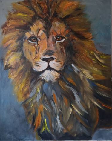 The lion king, oil painting thumb