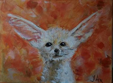 Original Expressionism Animal Painting by Inara Axelsson Piksa