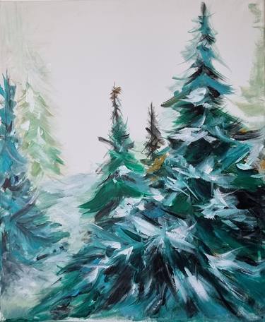 Original Abstract Expressionism Landscape Paintings by Inara Axelsson Piksa