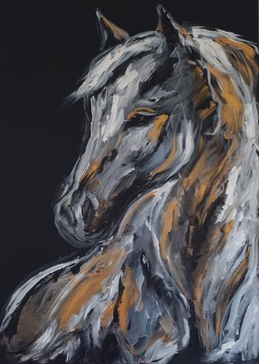 Original Abstract Animal Painting by Inara Axelsson Piksa