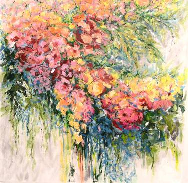 Original Abstract Floral Paintings by Olga Yanshina