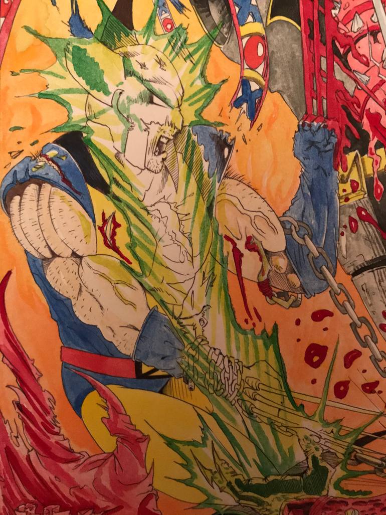 Original Pop Art Comics Painting by Yojan Holguin