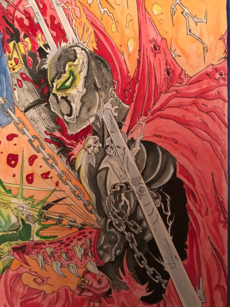 Original Pop Art Comics Painting by Yojan Holguin