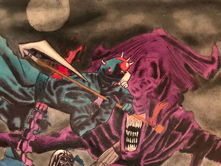 Original Pop Art Comics Painting by Yojan Holguin